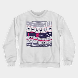 Doodle Streets Pattern Crewneck Sweatshirt